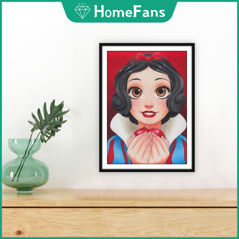 Bộ tranh đính đá 5D họa tiết công chúa Disney độc đáo kích thước 30x40