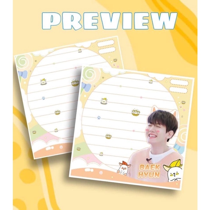 Giấy Note EXO- Giấy ghi chú in hình EXO