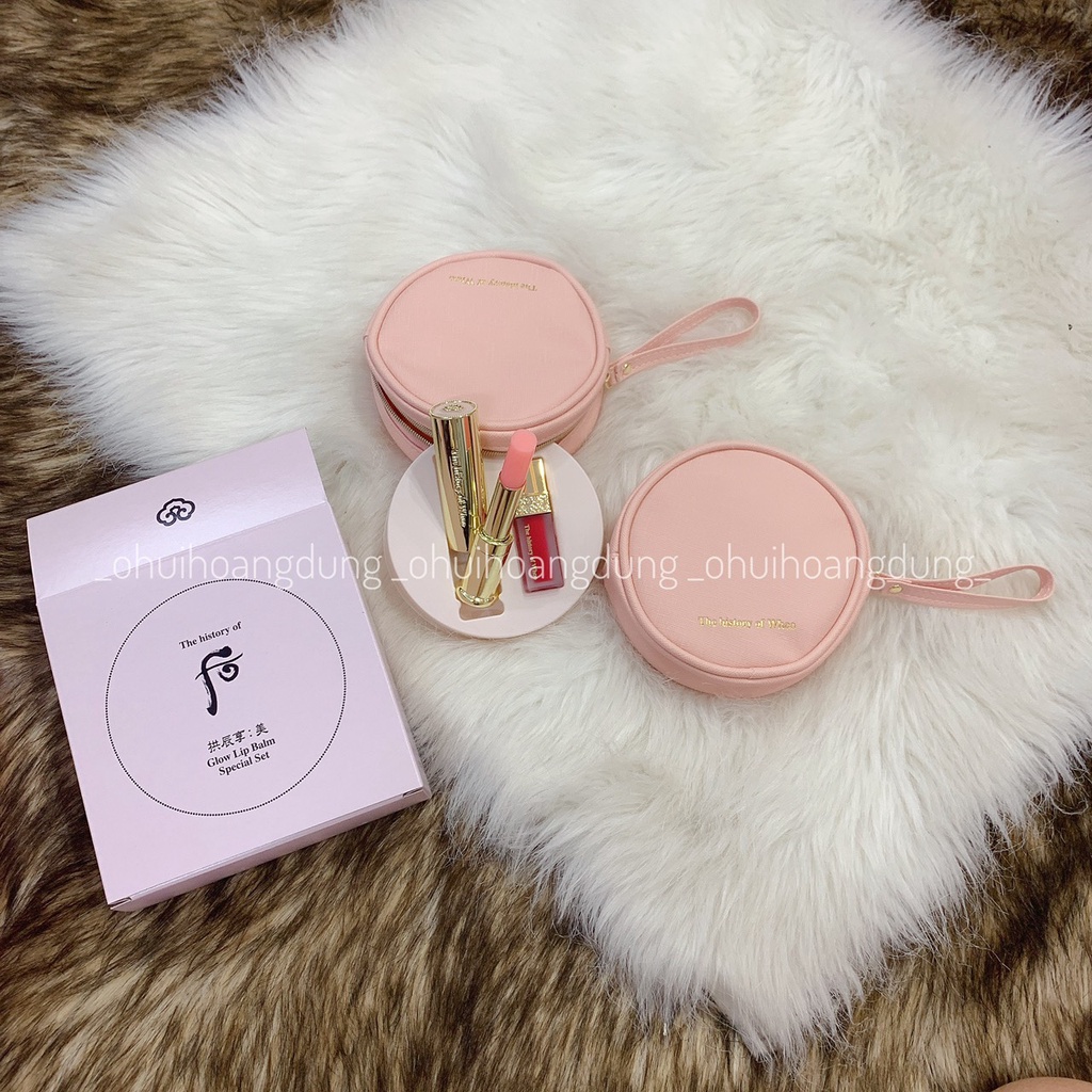 SET SON DƯỠNG CHỐNG THÂM MÔI WHOO MI GLOW LIP BALM SPF10