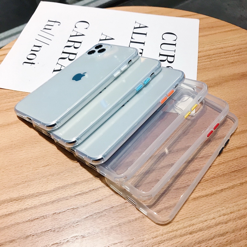 【Ready Stock】iPhone Case  Silicone Clear Shockproof Soft Case Cover For iPhone SE 2nd 11 Pro Max XS XR X 8  7/25