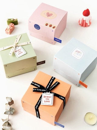 Khuôn Nướng Bánh TS Cao Cấp Chuyên Dụng | Set 10 Hộp Đựng Bánh Quy Hình Vuông Nhỏ Handmade Phong Cách ins