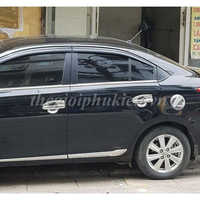 Bộ ốp tay nắm, hõm cửa xe Toyota Vios 2019-2020 -mạ Crom(hàng cao cấp) - D-Shop