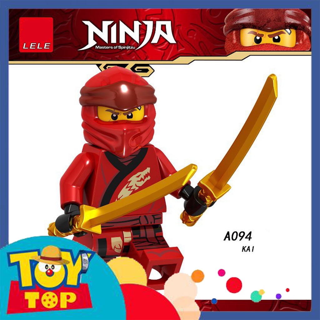 [Một con] Đồ chơi lắp ghép Ninja : Minifigure Ninjago season 10 nhân vật Kai Lloyd Zane Jay Cold mã Lele A090 A097
