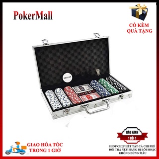 Bộ Phỉnh poker Texas Holdem 300 chip Vali hộp Nhôm (Tặng 1 bộ bài nhựa)