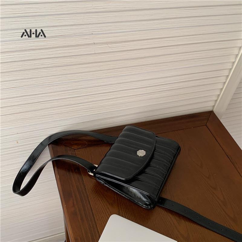 Túi Đeo Chéo Mini Hình Vuông Thêu Họa Tiết Phong Cách Hàn Quốc Thời Trang Cho Nữ