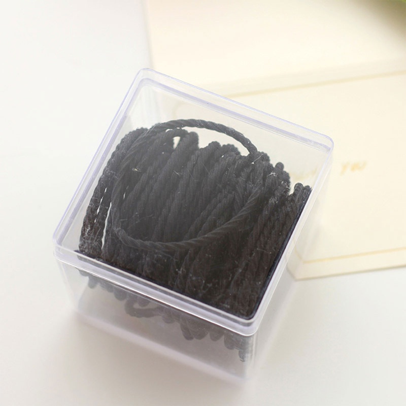 Set 50 Dây Buộc Tóc Đuôi Ngựa Mềm Co Giãn Không Đường May Dành Cho Nữ