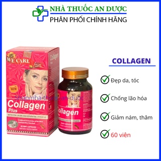 Viên uống trắng da COLLAGEN Plus We Care đẹp da chống lão hóa , giảm nám tàn nhang - Lọ 60 viên