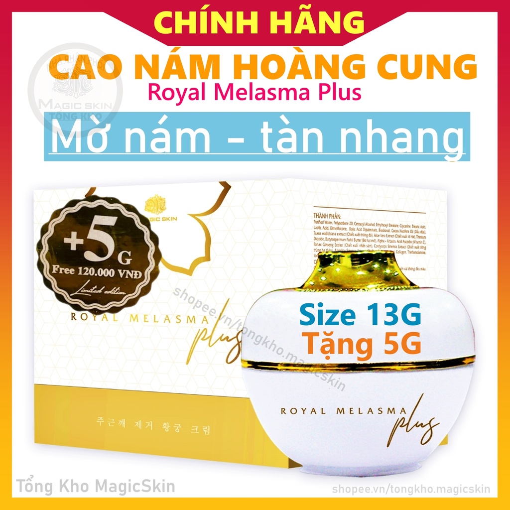 Cao Nám Magic Skin  Ngừa Nám Tàn Nhang ROYAL MELASMA PLUS 13g