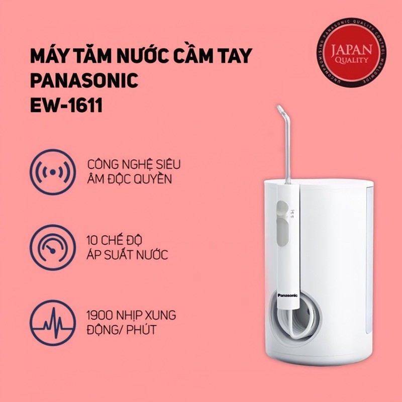 Máy tăm nước không dây PANASONIC EW1611 vệ sinh răng miệng nướu [nhập Đức chính hãng]