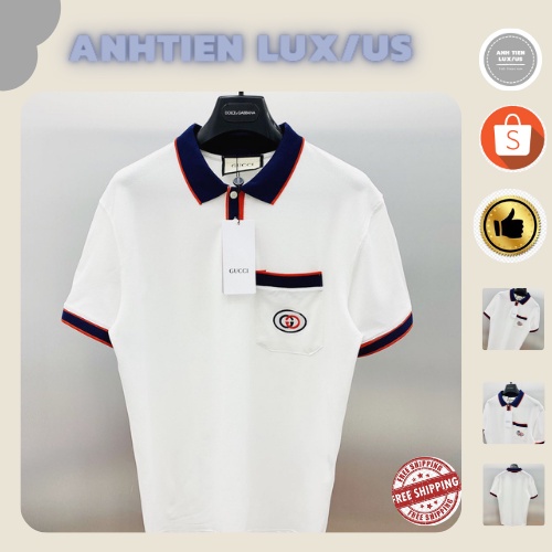 Áo thun nam có cổ, áo polo nam cao cấp, Polo Gu.cci ANHTIEN LUX/US