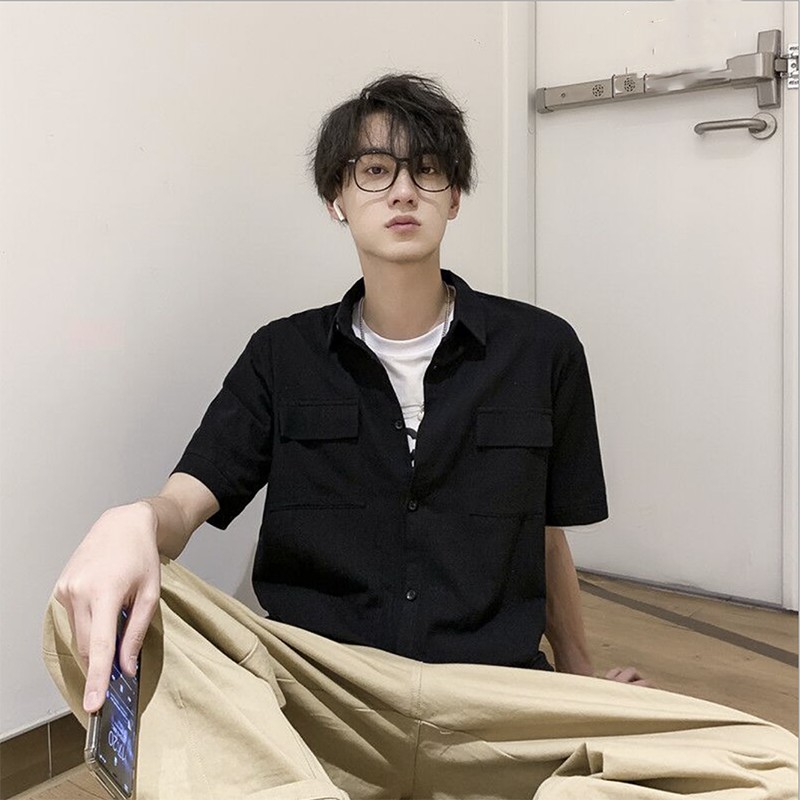 Áo sơ mi đũi cộc tay nam NPV chất đũi Li-nen trẻ trung, năng động phong cách nam tính trẻ trung | BigBuy360 - bigbuy360.vn