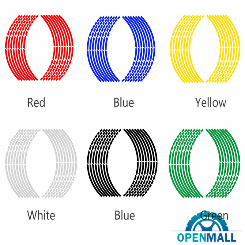 Bộ 16 miếng Sticker phản quang dán bánh xe