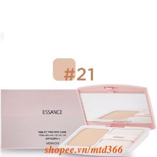 Phấn Nền Số 21 Tông Da Tự Nhiên Essance Siêu Mịn Lâu Trôi Veil Fit Two Way Cake Spf40 pa++