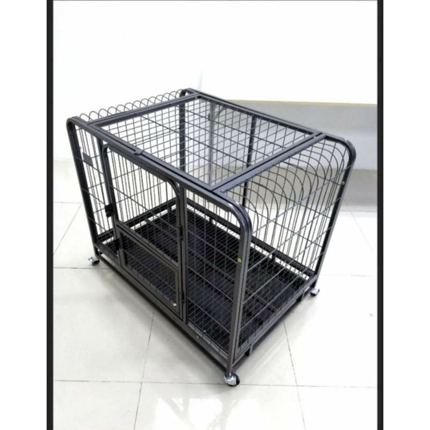 Chuồng sắt ống hộp có bánh xe cao cấp 65x90 cao 85