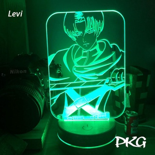 Đèn Ngủ Led 3D LEVI nhân vật Anime phát sáng 16 màu cảm ứng có điều khiển từ xa DN523