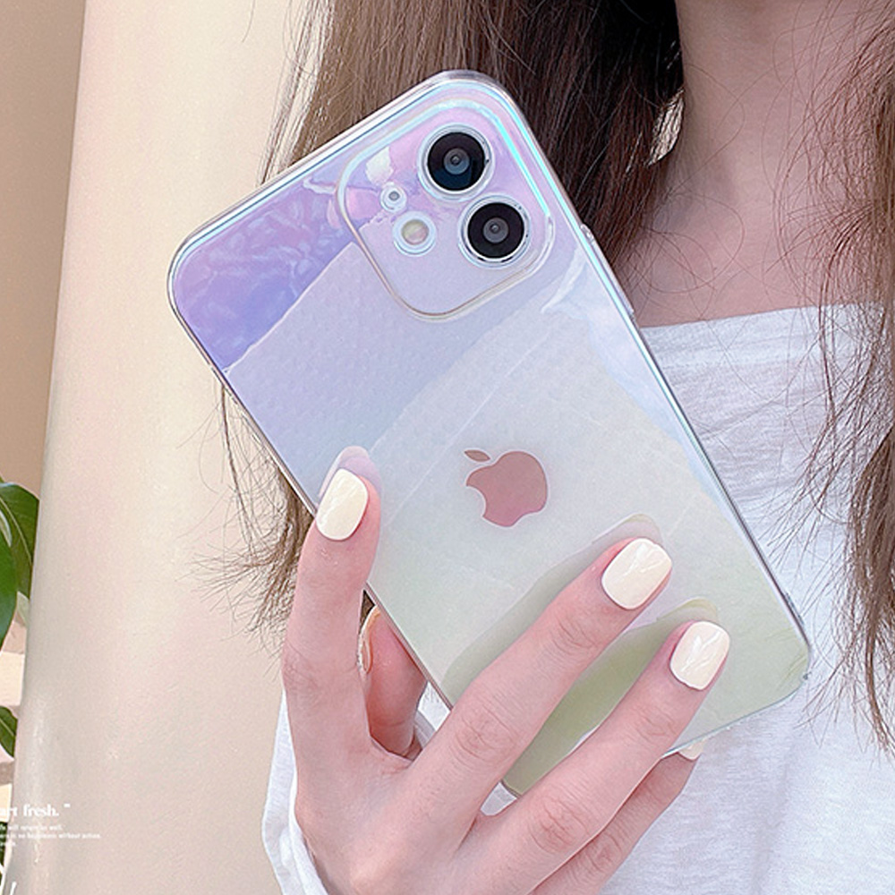 Ốp điện thoại TPU mềm Laser mặt bóng sang trọng chống bụi bẩn cho IPhone 12 11 Pro Max X XS Max XR 8 7 Plus | BigBuy360 - bigbuy360.vn