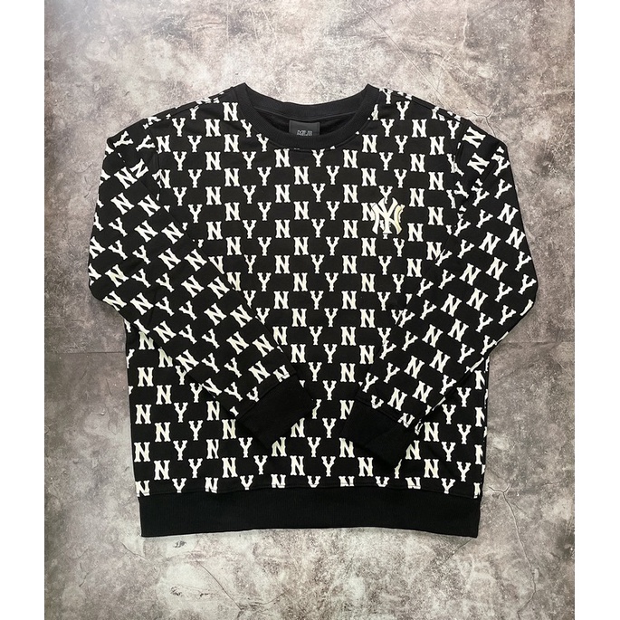 Set bộ thể thao Nữ M.L.B màu đen chữ dài tay HÀNG XUẤT DƯ FULL TEM TAG