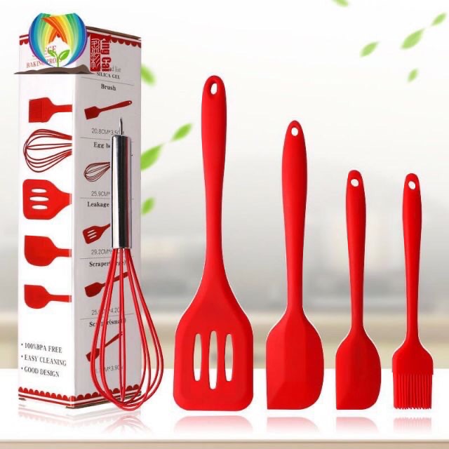 Set 5 dụng cụ làm bánh silicone