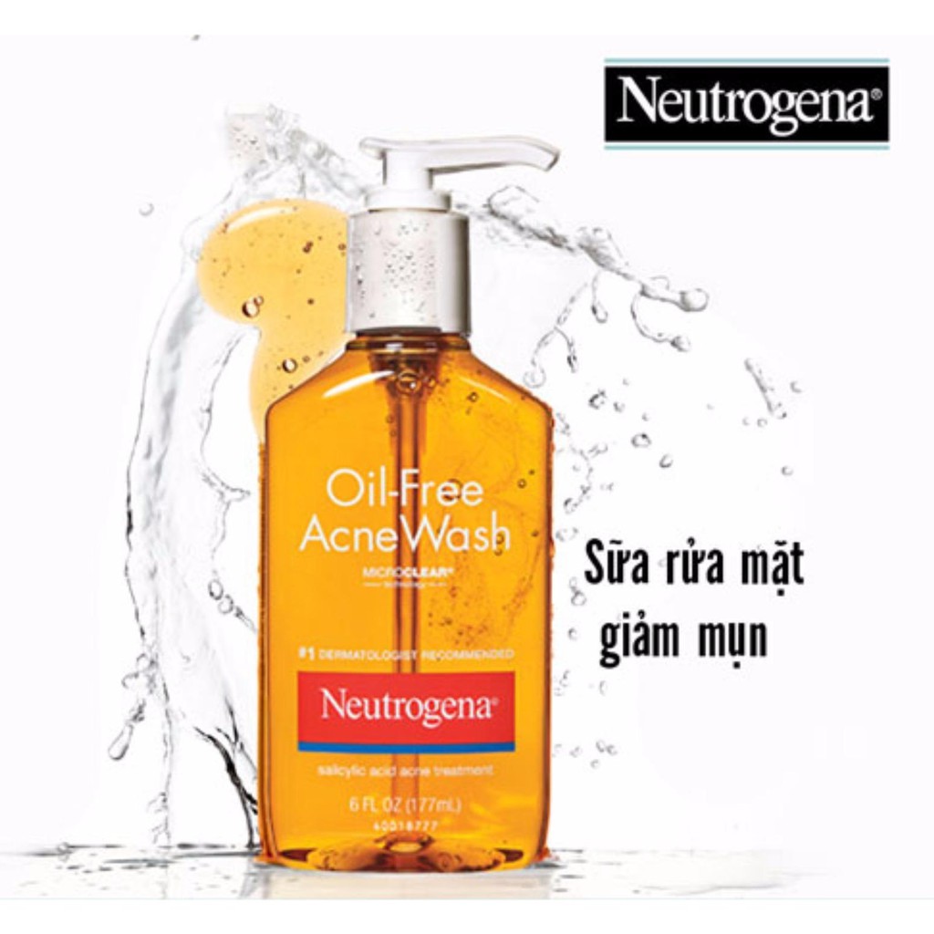 [HSD 5/24] Sữa rửa mặt cho da mụn Neutrogena Oil-free Acne Wash 269ml