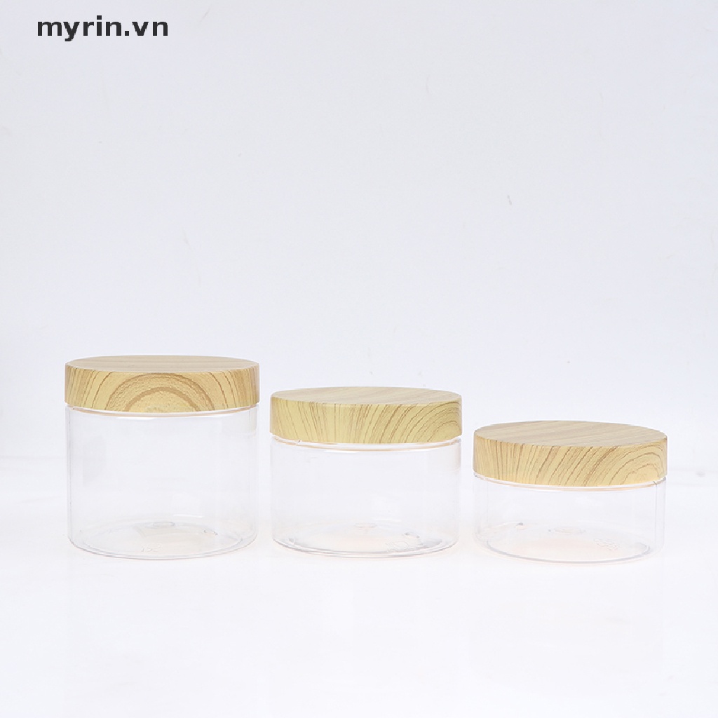 Hộp Nhựa Rỗng Trong Suốt Với Nắp Gỗ Đựng Đồ Tiện Dụng