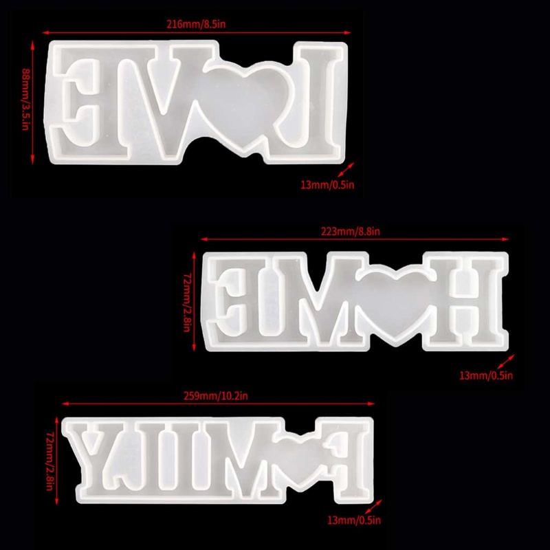 Khuôn Làm Nhựa Resin In Chữ Love Home / Family Xinh Xắn