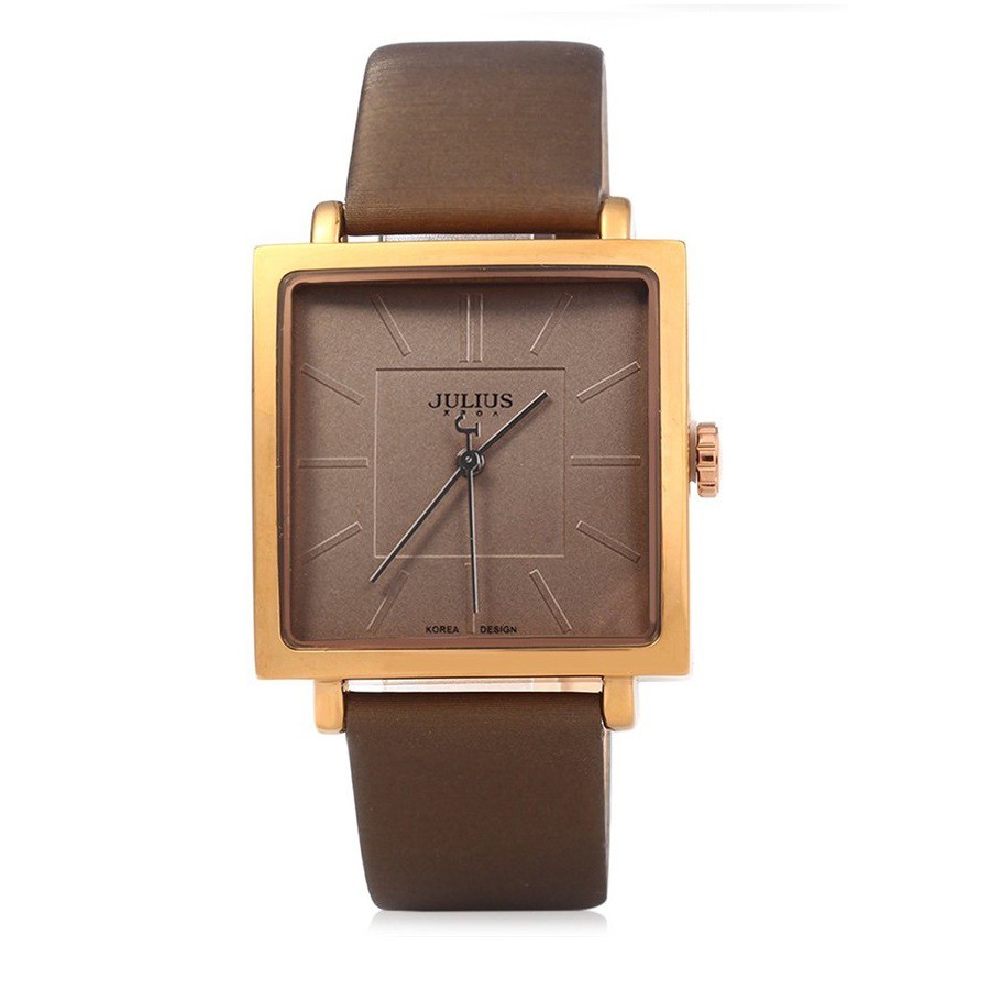 [Mã BMBAU50 giảm 50K đơn 150K] Đồng hồ nữ dây da Julius mặt vuông Ja-354 | BigBuy360 - bigbuy360.vn