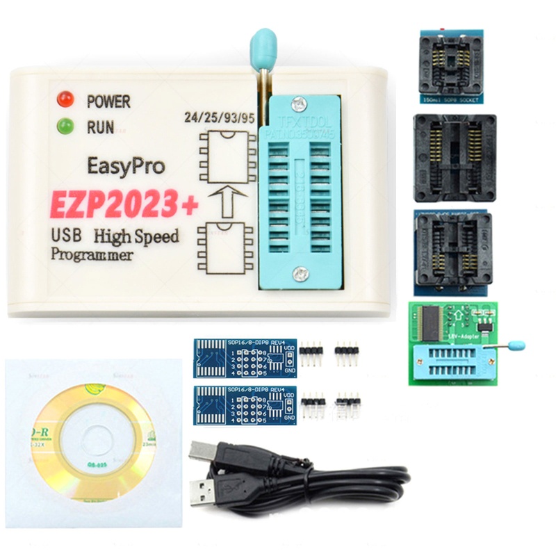 Bộ Lập Trình Phát Sáng Tốc Độ Cao EZP2023 EZP 2023 + Bộ Chuyển Đổi EZP 24 / 25 / 93 Bios 25T80