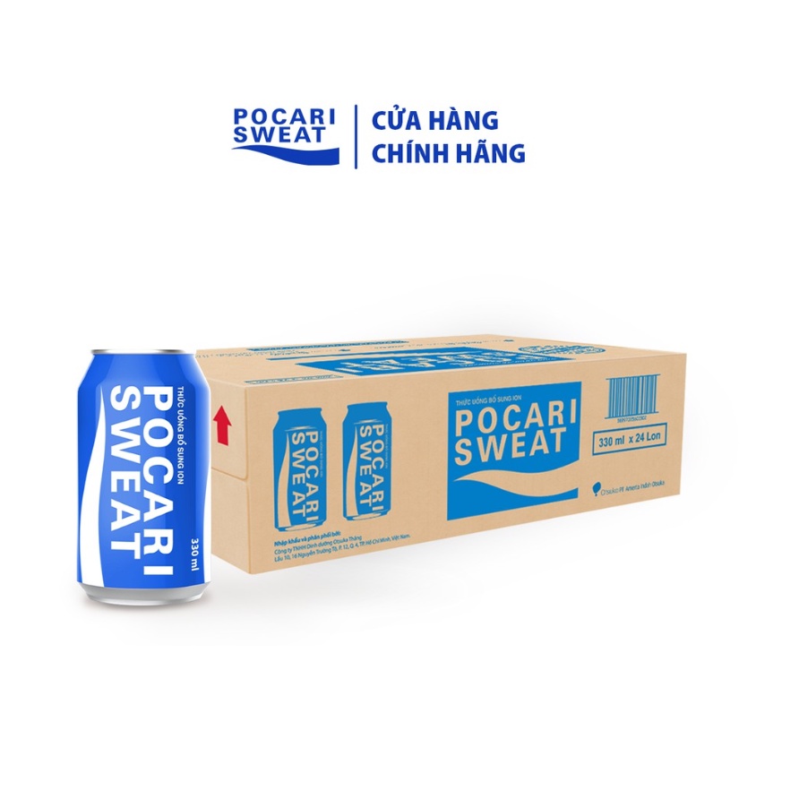 Thùng 24 Lon Thức uống Bổ sung ion Pocari Sweat (330ml/lon)