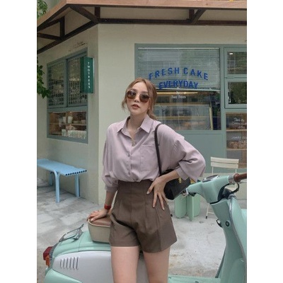 Sơ mi lụa nữ CHALIN freesize form rộng thanh lịch chất liệu cao cấp không bám nhăn nhàu SM-6018