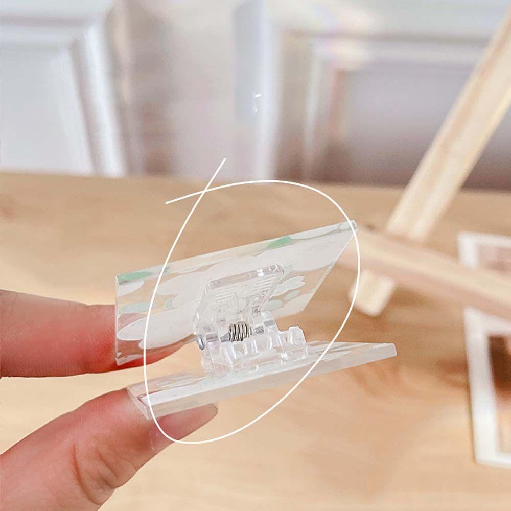 Kẹp Giấy Tài Liệu Hình Vuông Trong Suốt Thiết Kế Đơn Giản DIY