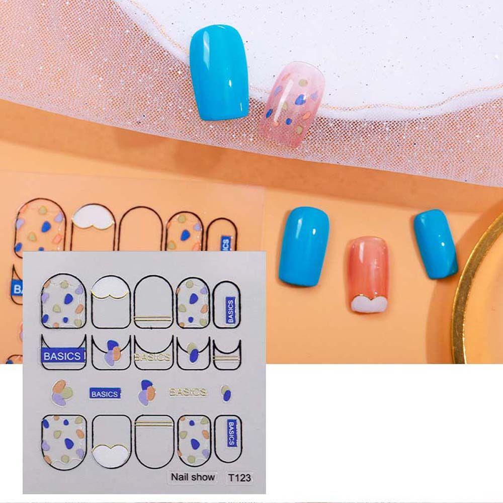 Miếng Dán Trang Trí Móng Tay Tự Dính Họa Tiết Trái Dâu Hoạt Hình Dễ Thương