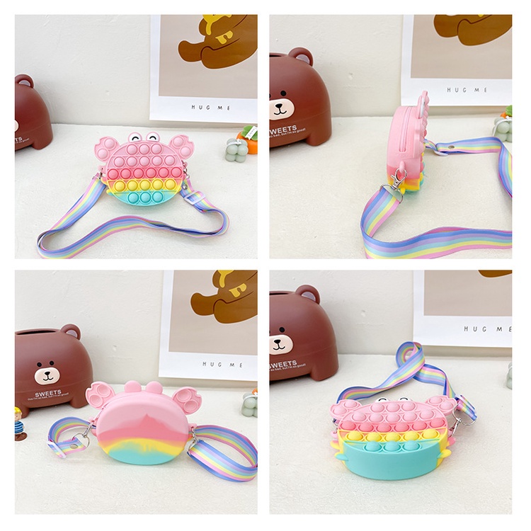 Pop It Túi Đeo Chéo Apple Đồ Chơi Tạo Bọt Giảm Căng Thẳng Dành Cho Nữ/Trẻ Em/Túi Xách