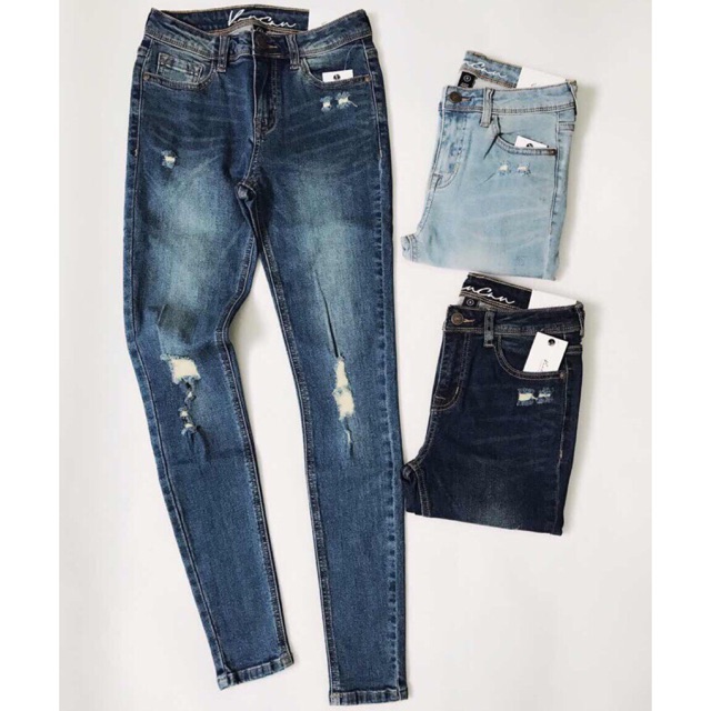 jeans xuất khẩu fom dài skinny