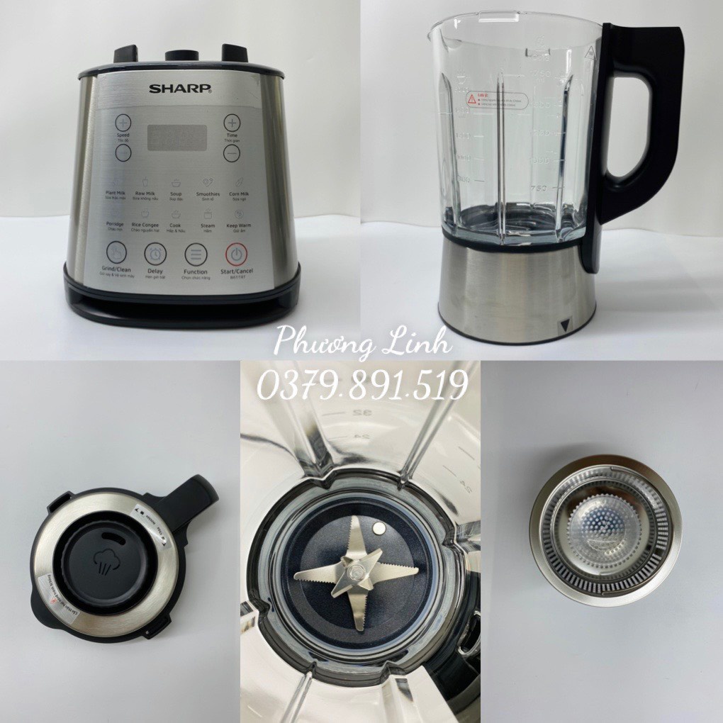 Máy Làm Sữa Hạt SHARP KS168 -  Bảo hành 12 tháng - Đổi mới trong vòng 7 ngày đầu