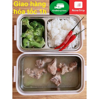 Hộp cơm giữ nhiệt Inox 2 tầng