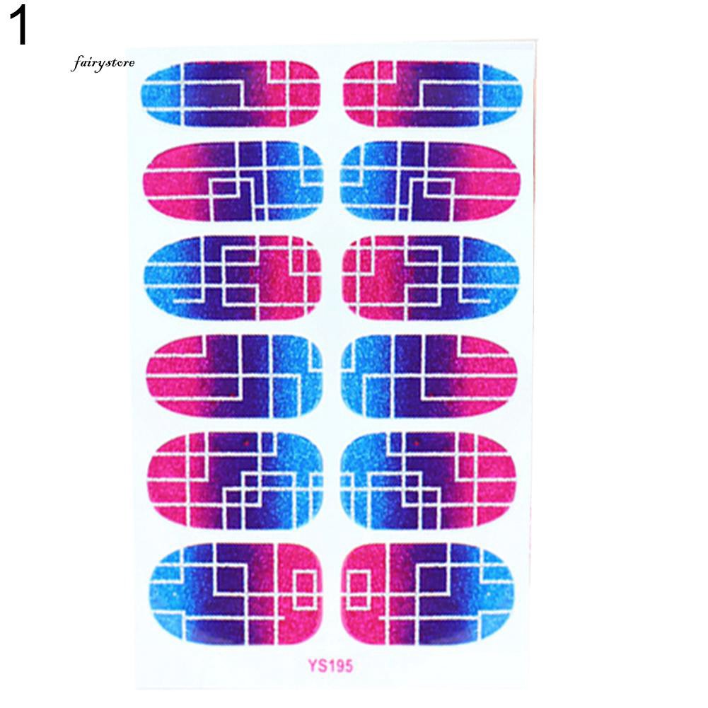 Set 12 tấm decal họa tiết hoa , ngôi sao dán móng nghệ thuật