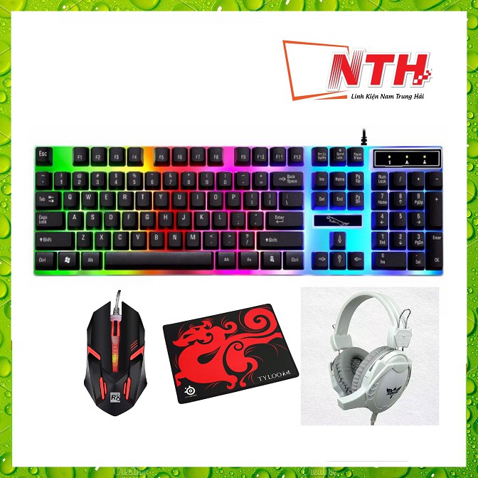 [TẶNG LÓT CHUỘT] Combo Bàn Phím G21 + Chuột R8 1602 + Tai Nghe SHINICE H8