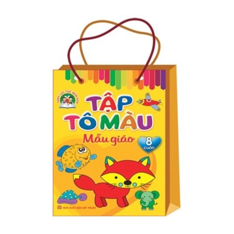 Sách - Tập Tô Màu Mẫu Giáo ( Túi 8 Cuốn) - Hàng được cung cấp chính thức từ nhà phân phối -