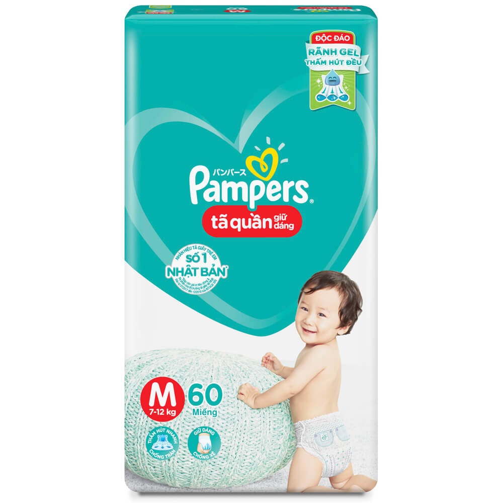 [MẪU MỚI] TÃ QUẦN PAMPER GIỮ DÁNG MỚI M74_L68_XL62_XXL56 MIẾNG GÓI CỰC ĐẠI.