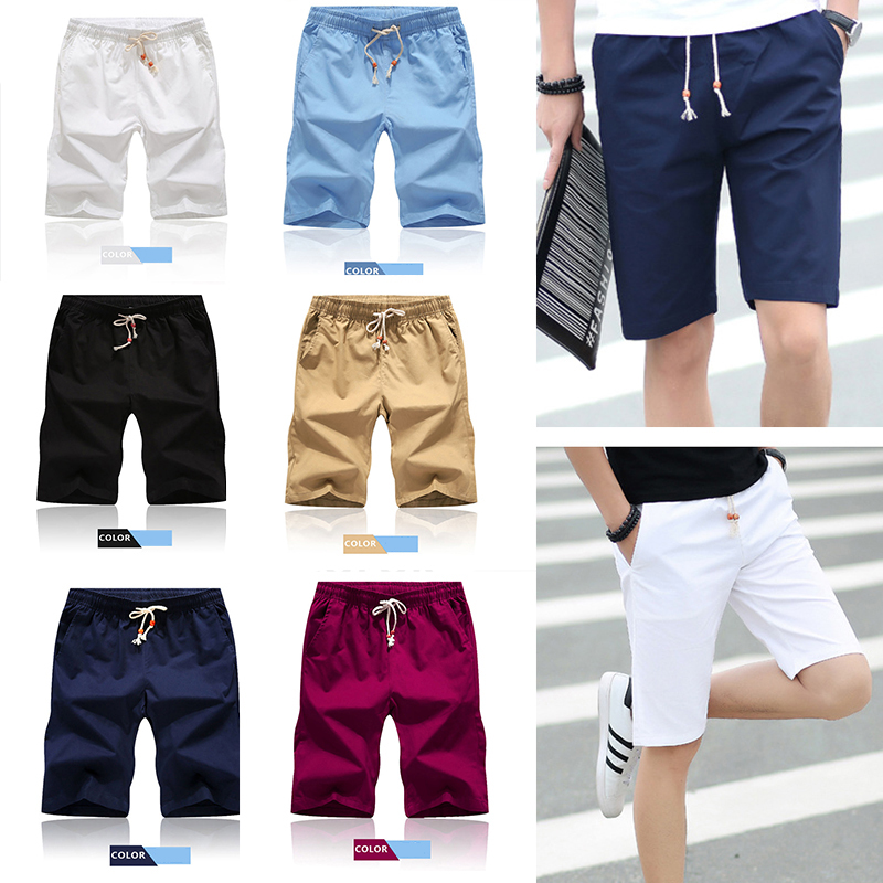 Quần short nam BEFOYI 9 màu 100% cotton thời trang đi biển thường