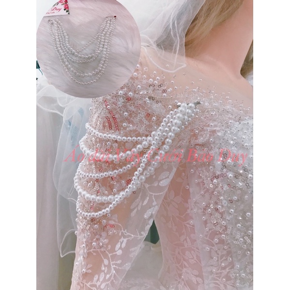Vòng chuỗi cài tay váy cưới, dây chuỗi cài áo