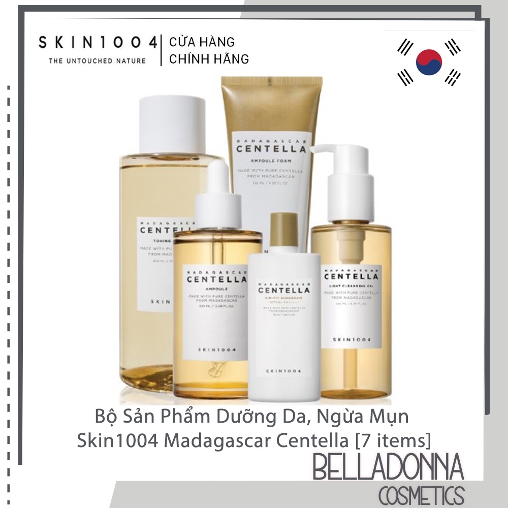 [Chính Hãng] Bộ Sản Phẩm Phục Hồi Da Mụn Chiết Xuất Rau Má Skin1004 Madagascar Centella [7 items]