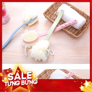 Cọ Lưng MUJI 2 Đầu Cao Cấp có bông tắm tiện lợi