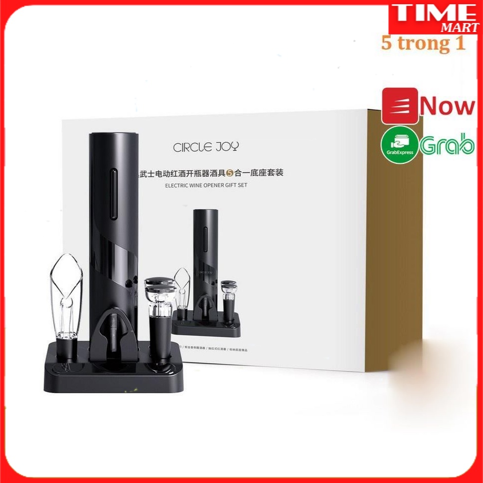 [SẠC ĐIỆN] Dụng Cụ Mở Chai Rượu Vang Đỏ Điện Xiaomi Bộ Mở Chai Rượu Vang Tự Động. Tiện dụng [TIME_MART siêu thị tiện ích