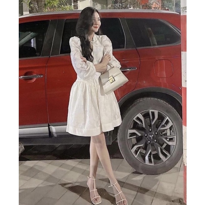 Đầm Váy Trắng Voan Thêu Chít Li Eo Hack Dáng Cực Xinh | BigBuy360 - bigbuy360.vn