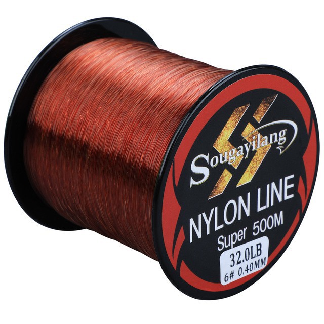  Cuộn dây câu cá Sougayilang sợi nylon nhỏ mịn 11-36.3lb 500M tiện lợi