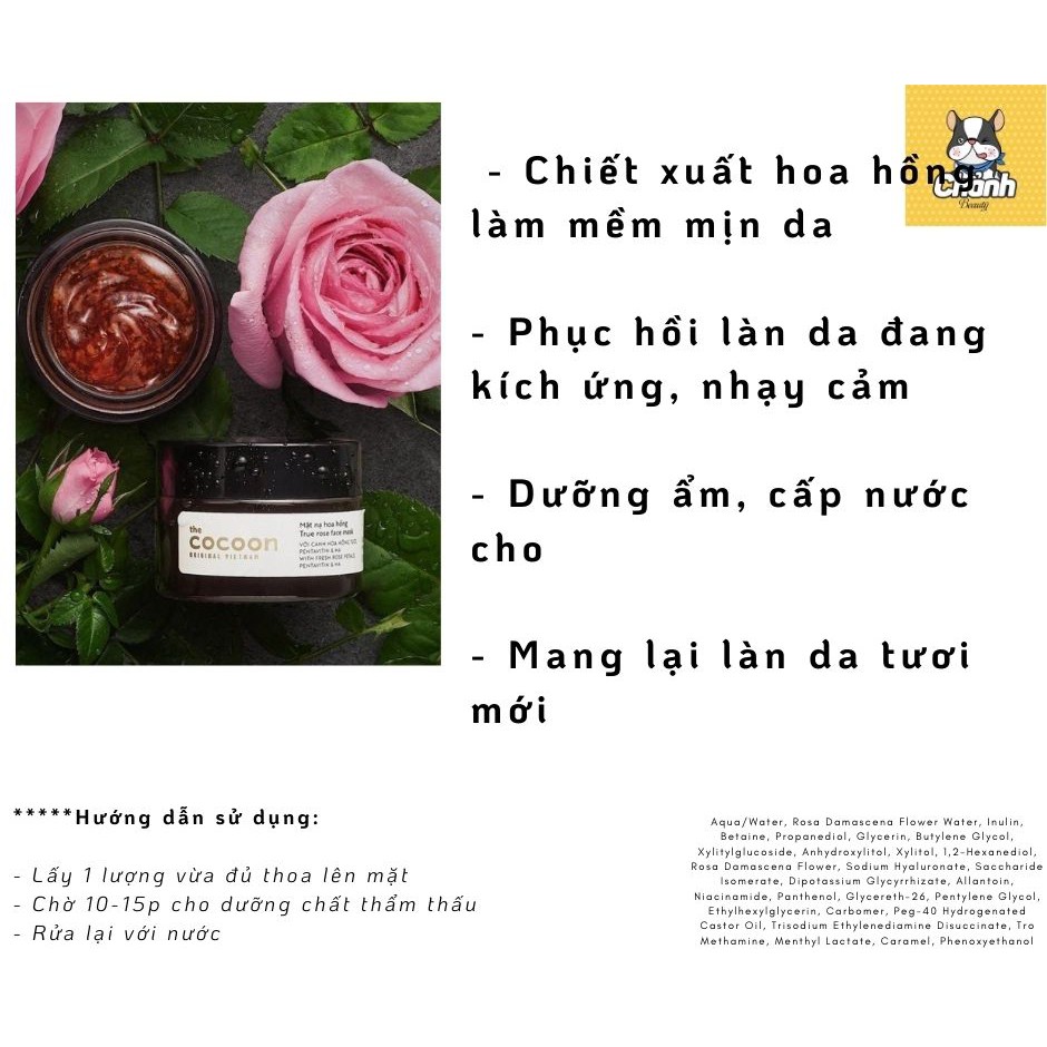 Mặt nạ hoa hồng The Cocoon 30 mL