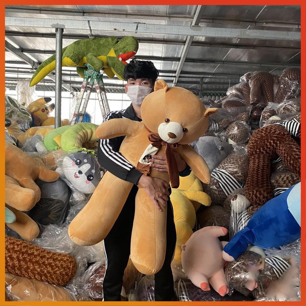 Gấu Bông Teddy Khăn, Gối Ôm Hình Thú Nhồi Bông Cho Bé Cao Cấp Quà Tặng Đáng Yêu Chất Liệu Vải Nhung Hàn Quốc Size 1m-1m3