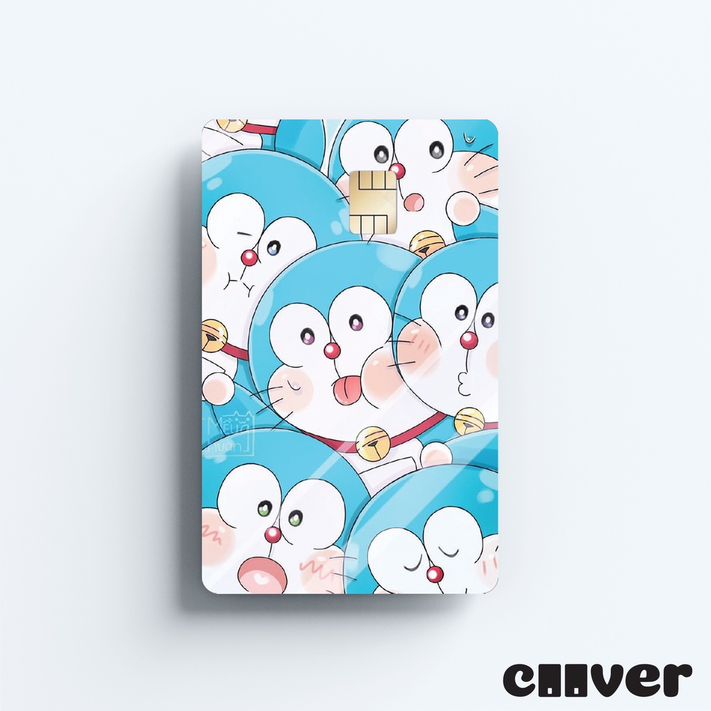 DORAEMON–Miếng dán thẻ FREESHIP – Miếng dán thẻ ngân hàng/thẻ ATM, thẻ chung cư, thẻ thang máy, thẻ gửi xe,