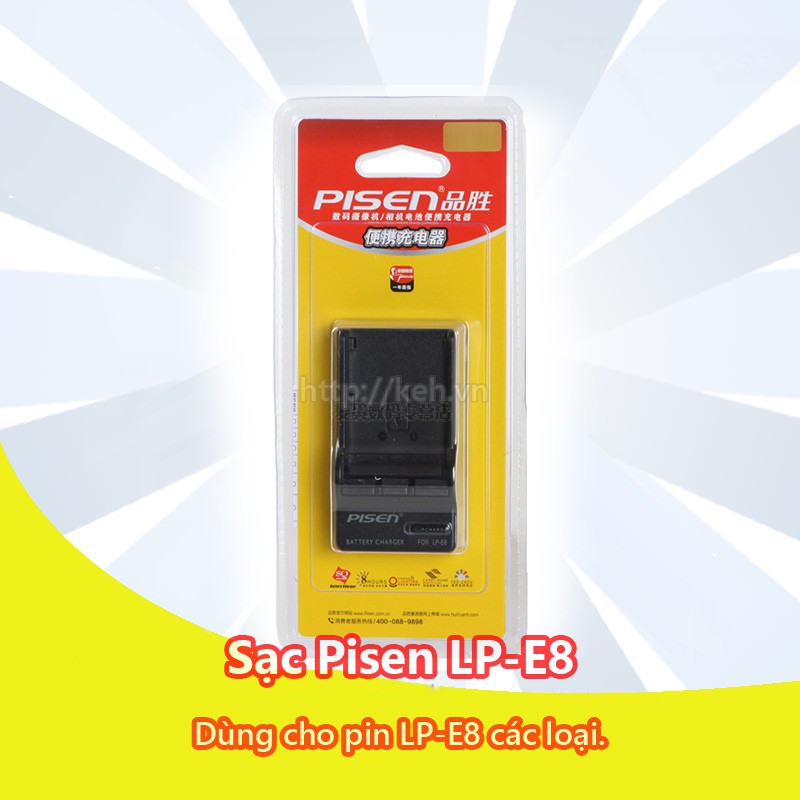 Sạc Pisen LP-E8 for Canon EOS 550D, 600D, 650D, 700D